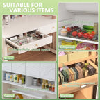 BLULEE Adjustable Clear Drawer Organizers, Expandable Bathroom Drawer Organizer Bins with Dividers, Versatile Makeup Organizer for Drawer, Plastic Desk Drawer Organizer (8 Pcs) - size: 8 PCS