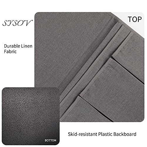 Bedside Caddy Bedside Storage Organizer Magazine Phone Tablet iPad Remote Holder, Organizer Caddy for Home College Dorm Bed, Sofa, Bunk Bed (Grey) - color: Gray
