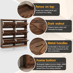 Maupvit Large Shoe Storage Cabinet with 6 Flip Drawers, Freestanding Shoe Organizer with Metal Handles for Entryway, Narrow Shoe Rack Cabinet, Dark Walnut - color: Dark Walnut, style: 6-Drawers