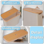 efluky Toilet Paper Basket with Lid, Toilet Paper Organizer for Bathroom, Free Standing Toilet Paper Holder with Storage, Brownbeige - color: Brownbeige