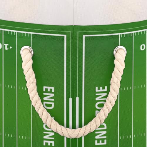 Large Round Storage Basket Sports Football Field Collapsible Circle Storage Bin Laundry Hamper With Handle for Kids Boy Girls Toy Bedroom Living Room Nursery Home Room Decor Storage Organizer Green - color: A03:Sports Football