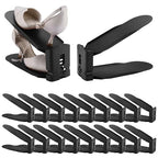 HOMOKUS 20 Pack Shoe Slots Organizer,3-Level Flexible Adjustable Shoe Stackers,Slip-on Shoe Rack,Double Layer Shoe Tray Organizer Holder with 3 Different Height,Space-Saving Shoe Holders (Black) - color: Black