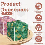 2 Pcs Tissue Box Cover Square,Mermaid Scale Tissue Box Holder Leather Facial Paper Organizer Dispenser for Bathroom Kitchen Bedroom Night Stand Office Desk - color: Mermaid Scale