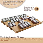 Bamboo Spice Rack Drawer Organizer - 8 Pieces Set- 11" Wide Per Piece - Combine Pieces Into 22" Wide Rack (11" or 22") - size: 22"