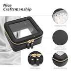 Aveniee Clear Makeup Bag Small, Mini Travel Toiletry Bag Cosmetic Bags TSA Approved, Clear Makeup Case Pouch with Zipper, Car Organizer Essentials for Women Men,Black - color: Black, style: Mini Trend
