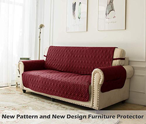 Ameritex Waterproof Nonslip Recliner Cover Stay in Place, Dog Chair Cover Furniture Protector, Ideal Recliner Slipcovers for Pets and Kids (Burgundy, 23") - color: Burgundy, size: 23"