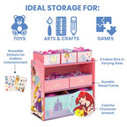 Delta Children Design & Store 6 Bin Toy Storage Organizer, Disney Princess - color: Disney Princess