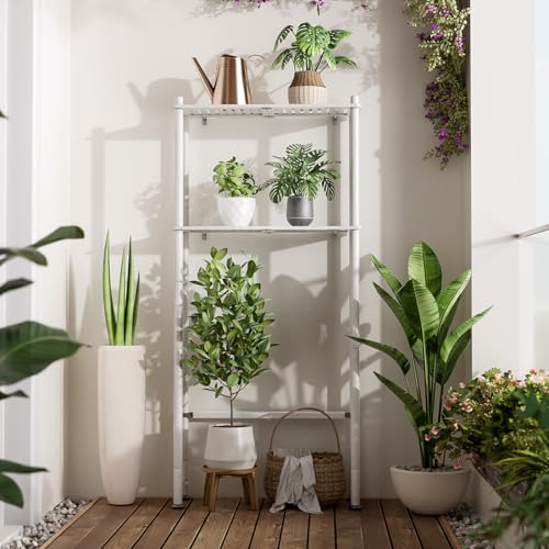 AmazerBath Bamboo Over The Toilet Storage Shelf, 2-Tier Over Toilet Bathroom Organizer Rack, Bathroom Shelves Over Toilet Space Saver, White - style: White-2-tier