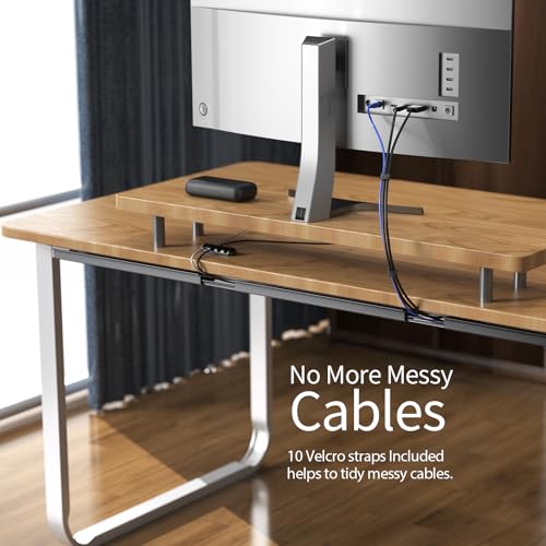 Delamu 157in Cable Management Under Desk, Safe & Tidy Under Desk Cable Management for Home & Office, Cord Organizer for Desks, Wire Organizer Kit, 10 Pack Black - color: Black, size: 157in L*2in W*1in H