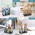 Toothbrush Holders for Bathrooms, Stainless Steel Bathroom Toothbrush Holder Kids Electric Tooth Brush Holder and Toothpaste Holder for Bathroom Accessories Organizer with Tray, Multi-Slots (Large) - size: Large
