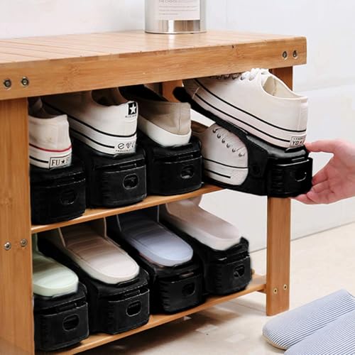 Neprock Closet Shoe Organizer,Shoe Storage Organizer Shoe Rack for Closet Organization,Shoe Slots Organizer De Zapatos Shoe Hoder Space Saver for Entryway(36 Pack)(Black) - color: Black, size: 36 Pack