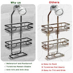 Shower Caddy Hanging, Shower Caddy Hanging Bathroom Shower Organizer, Long Bathroom Shower Organizer Hanger Rack with Hooks,Soap Holder - size: Bathroom Organizer 1