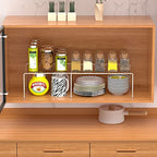 Redrubbit Expandable Metal Rustproof Kitchen Counter & Cabinet Shelf, Chrome, 1 Shelf, Modern Style, Kitchen Storage & Organization Product Accessories - color: Chrome