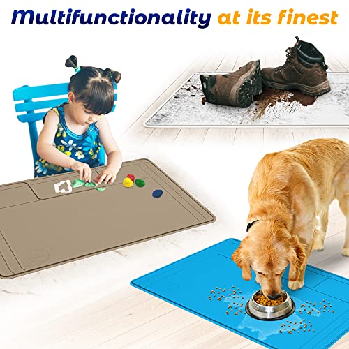 The Original Under Sink Mat - Silicone Waterproof mat, Trimmable, Easy to Clean, Kitchen cabinet liner, Under sink protector mats, Drip Tray with Lip - 34" x 22" or smaller - Beige - color: Beige, size: 34" x 22"