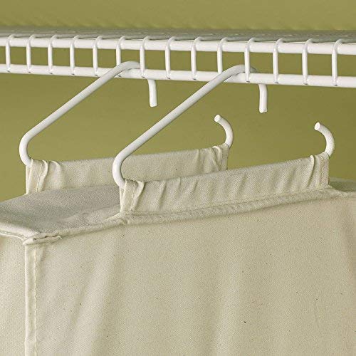 Household Essentials 311344 10 Pocket Hanging Shoe Storage Organizer for Closets | Natural Canvas - color: Natural