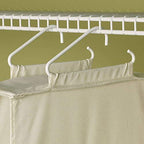 Household Essentials 311344 10 Pocket Hanging Shoe Storage Organizer for Closets | Natural Canvas - color: Natural