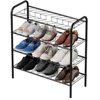 Shoe Rack,Long Shoe Organizer for Closet,Wide Shoe Storage for Entryway, 4 Tier Sturdy Metal Free Standing Shoe Shelf - size: 4-tier-short