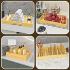 Lid Organizer for Cabinet – Bamboo Kitchen Storage for Plastic Lids, Adjustable Drawer Dividers, Food Container Organizer (Fits Cabinets & Drawers) (Extra Large) - size: Extra Large