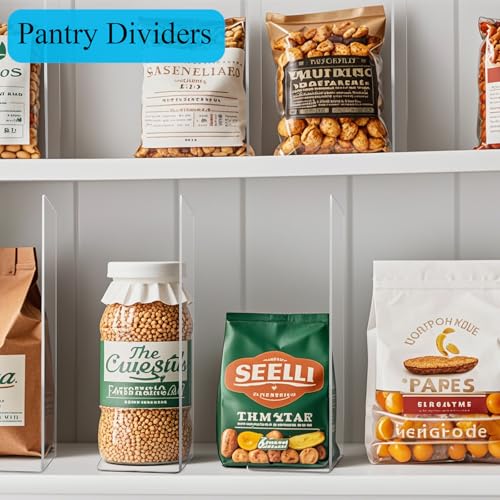 Shelf Dividers for Closet Organization: 12" Tall x 12" Deep Acrylic Closet Shelf Dividers for Clothes Sweater Purse - Clear Organizers and Storage Separators for Home Space Saver Enthusiasts - size: 12"Tall x 12"Deep