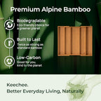 Carbonized Bamboo Kitchen Drawer Organizer, 5 Slots Expandable Silverware Organizer, Utensil Holder & Cutlery Tray, 2.2" Deep for Extra Capacity, Non-Slip Feet Included. - size: 5 Slots（Expandable）