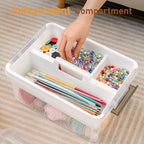 Citylife 17 QT Plastic Storage Bins Clear Storage Box with Removable Tray Stackable Latching Box with Handle for Oraganizing Tool, Craft, Office, Orange - size: 17 Qt- 1 Pack-H
