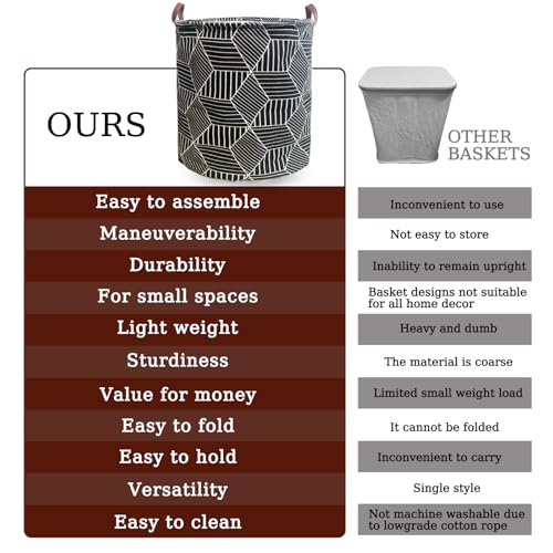 Waterproof Laundry Hamper Collapsible Laundry Basket Leather Handle Laundry Bag Large Clothes Storage Toy Organization for Bathroom Bedroom Laundryroom College Dorms (92-Satisfied laundry hampers) - color: 92-Satisfied laundry hampers