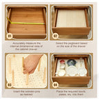 Kigley 3 Pcs Wood Pegboard Drawer Organizer with 32 Pegs Wooden Peg Board Drawer Shelf Organizer Adjustable Peg System for Dishes Plate Pot Container Cookware Utensil Kitchen(17 x 5.91 in) - size: 17 x 5.91 in