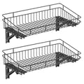 ULIBERMAGNET Large Folding Garage Shelf,Heavy Duty Wire Basket Storage Shelving,400LB Wall Mounted Storage DIY Folding Utility Racks for Garage, Office, Basement, Closet, Kitchen, Laundry - style: 400LB Folding Storage Baskets