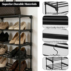 Extra Large Shoe Rack – 4 Columns × 10 Tiers, Holds Up to 72–80 Pairs – Heavy-Duty Stackable Metal Shoe Organizer for Entryway, Closet, Garage