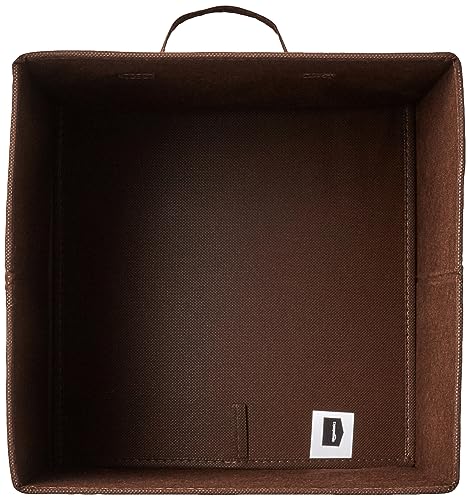 Amazon Basics Collapsible Fabric Storage Bins with Handles, Cube Organizer, Lightweight Fabric, 10.5"x10.5"x11", Brown, 6-Pack - color: Brown, size: 10.5"x10.5"x11"