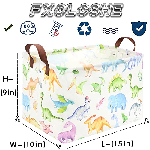 Rectangle Dinosaur Basket,Kids Toy Storage Bin,Storage Bins Organizer for Boys Nursery Hamper,Baby Room Decor,Gift Basket for Boy and Girl(Dinosaurs) - color: Dinosaurs