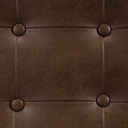 HomePop Large Tufted Storage Bench - Antique Brown - color: Antique Brown