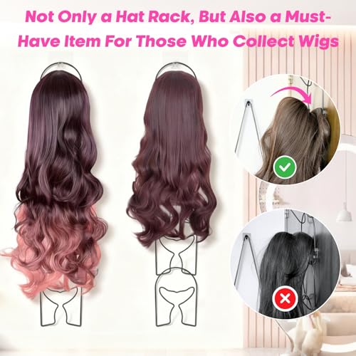 LINFIDITE 10 Pack Baseball Hat Rack Hanger Holder Organizer Multi Hook Wall Mounted Over Door Cap Display Storage Rack Holder Closet Hanging Storage Rack w Hanging Hook Mermaid Tail Black - color: 10pcs Black, size: Mermaid Tail Ring