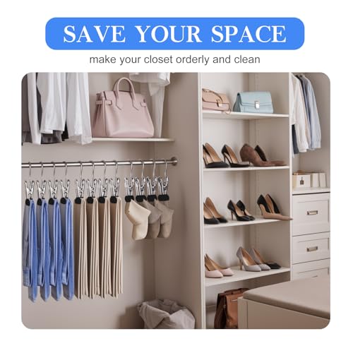 Clothes Pins 30-Pack Laundry Hook Hangers Clothes Hanger Clips for Closet Organizer Socks Towels Clips Heavy Duty Clothespins Bulk Clothes Hanger Clips for Wardrobe Travel Pants Socks Handbag