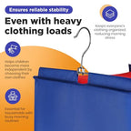 Handy Laundry Hanging Clothes Organizer for Kids - 6-Shelf Closet Daily Clothing Organization Labeled Shelves with Days of The Week Monday Through Friday, Weekday and Weekend (Blue) - color: Blue