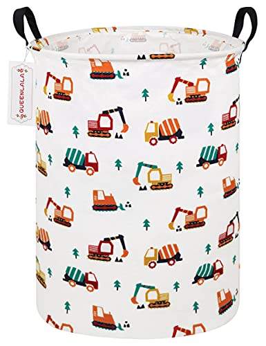 QUEENLALA Large Storage Basket,Laundry Hamper/Bathroom/Home Decor/Collapsible Round Storage Bin,Boys and Girls Hamper/Boxes/Clothing(Round-Excavator) - color: Round-Excavator
