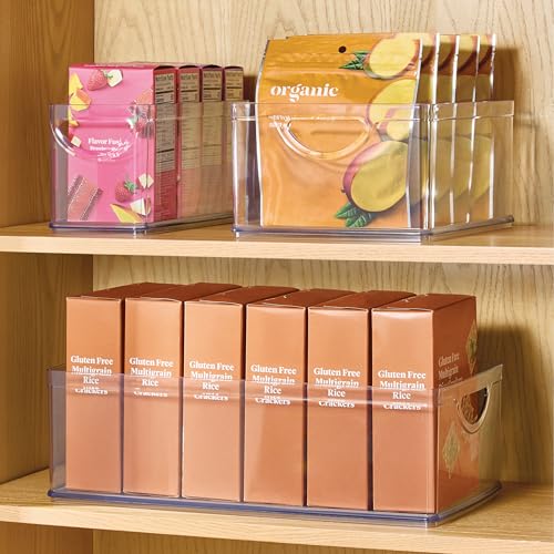 iDesign Stackable Clear Plastic Extra Long Storage Bin, Organizer for Kitchen Cabinet or Pantry - style: Pack of 1