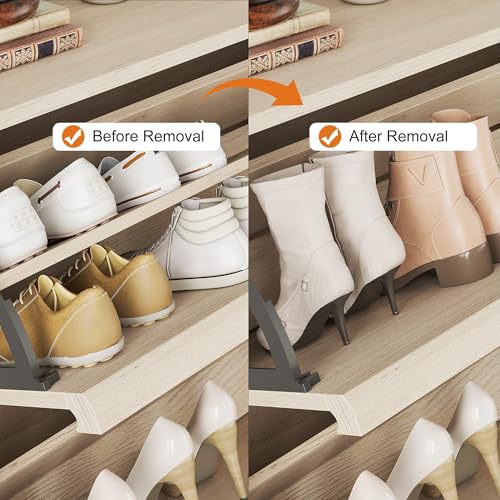 GarveeHome Shoe Cabinet with 6 Flip Drawers, Wooden Shoe Organizer Cabinet with Adjustable Shelf, Shoe Storage for Entryway, Hidden Shoe Cabinet for Hallway, Living Room, Natural Oak - color: Natural Oak, size: 6-Drawers