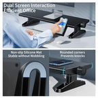 Computer Monitor Stand Riser for Desk,4.4-5.7 Inches Freely Height Adjustable with Cellphone Holder,Multi-Purpose Desktop Organizer Monitor Stands Riser for Computer,Laptop,Printer,TV (BLack)