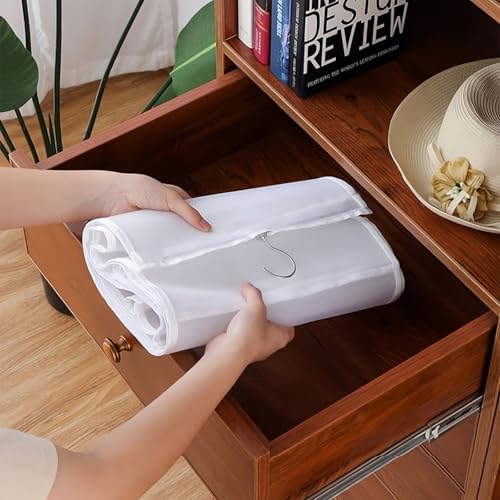 HAN SHENG 8 Pockets Clear Handbag & Purse Organizer Hanging Bag Storage - Space Saving Hanging Shelf for Closet, Wardrobe, Over Door (2 Pack, White) - color: White, size: 8 Pockets-2pcs