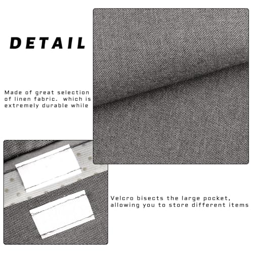 NB Sofa Armrest Organize Remote Holder Bedside Caddy Organizer With 5 Pockets，Non-Slip Couch Remote Control Holder Couch Armchair Caddy Accessories (Dark Grey, 35''X18'') - color: Dark Grey, size: 35''x18''
