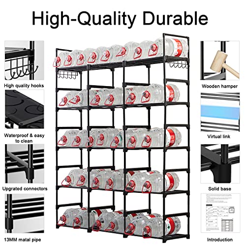 Mavivegue 9-Tier Metal Shoe Rack - Holds 50-55 Pairs, Tall Storage Shelf for Shoes, Boots, Entryway, Closet, Garage - color: Black, size: 3 Row 9 Tier