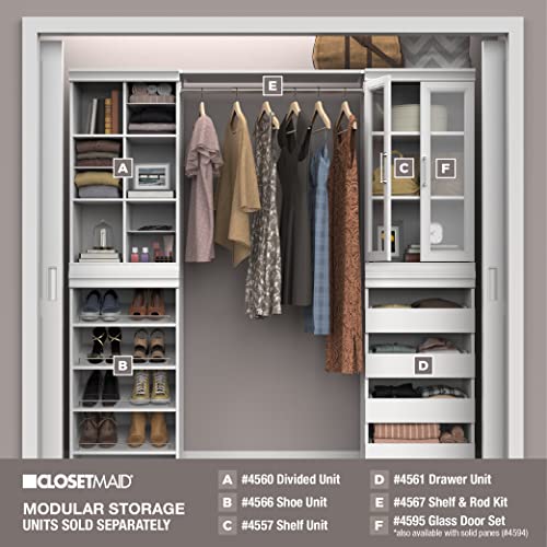 ClosetMaid Modular Storage Shelf Unit with 3 Shelves, White - color: White
