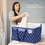 Fabspace Moving Bags, Extra Large Moving Supplies, Heavy Duty Storage Bags, Packing Bags with Reinforced Zippers & Handles, Collapsible Packing Boxes, Storage Totes for Moving, Packing, 88L, 8 Packs - size: 88L