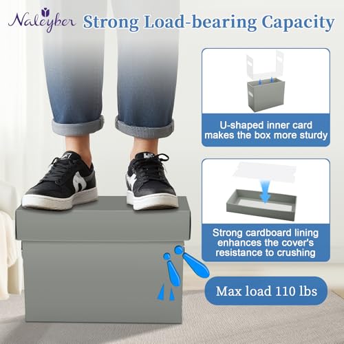 File Organizer Box with Lid & Handle, Heavy Duty Hanging File Folder Storage Boxes for Letter Size, Portable Filing Organizer for Office, Home, Classroom, Greige 4 Pack - color: Greige, size: 4 Pack