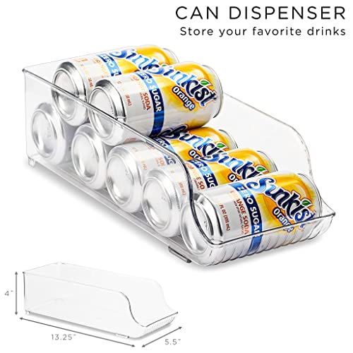 Sorbus Fridge Bins and Freezer Bins Refrigerator Organizer Stackable Food Storage Containers BPA-Free Drawer Organizers for Refrigerator Freezer and Pantry - size: 6 pack