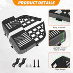 MAIKER Metal Rear Door Storage Box Compatible with 2018-2025 Jeep Wrangler JL JLU 4XE & 2020-2025 Gladiator JT, Insert Organizer Box Pockets for Replace Sagging Nets, 2PCS(Black) - size: JL/JT Rear