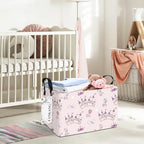 FANKANG Storage Bins, Nursery Hamper Canvas Laundry Basket Foldable with Waterproof PE Coating Large Storage Baskets for Kids Boys and Girls, Office, Bedroom, Clothes,Toys(Rec-Princess Castle - color: Rec-Princess Castle