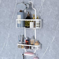 Kadolina White Hanging Shower Caddy, 3-Tier Bathroom Organizer with Soap Dish, Rust Resistant, Quick Dry, Assembly Required - color: White