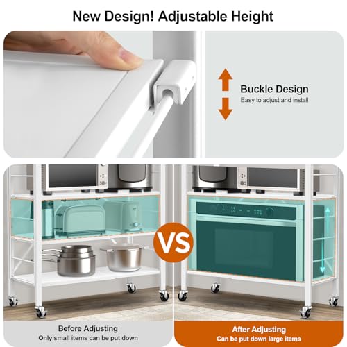 Himix 6 Tier Foldable Storage Shelves, Expandable Folding Bookshelf with Wheels, Changeable into 2 Shelf Units, Collapsible Adjustable Storage Rack Metal Shelves for Garage Kitchen, Basement, White - color: White, size: 6-Tier